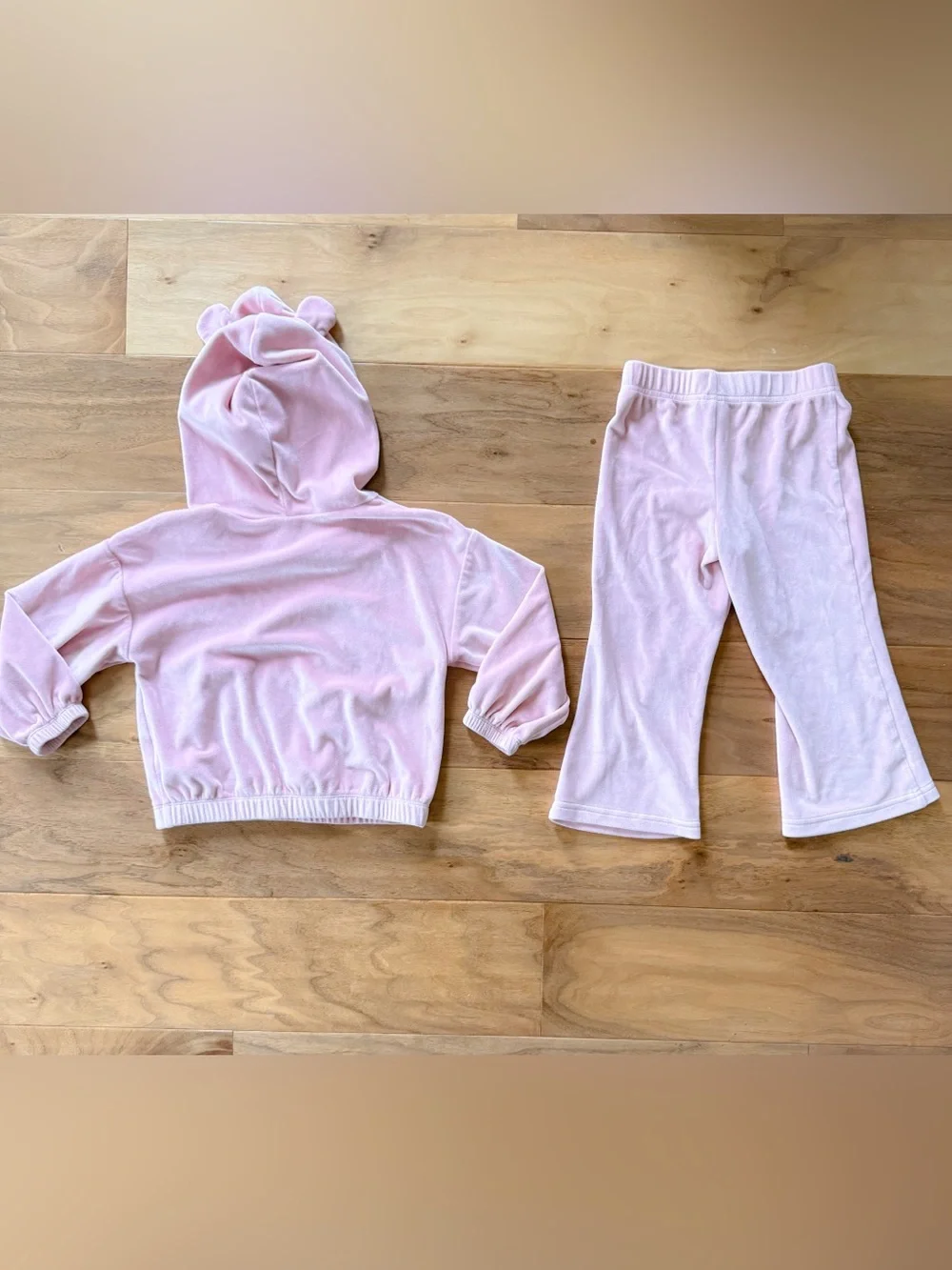 Two Toddler Girl 2-Piece Sets- Velour Hoodie & Heart Set, 3T, Great Condition!!
